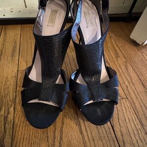 Glint Black T-Strap Dress Sandals